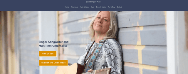 Joyce Sampson Music - Website Designs By Lisa